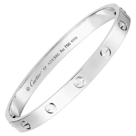 cartier love bangle white gold|authentic cartier love bracelet.